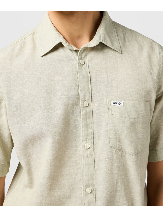 Wrangler Wrangler Koszula 112362730 Zielony Regular Fit