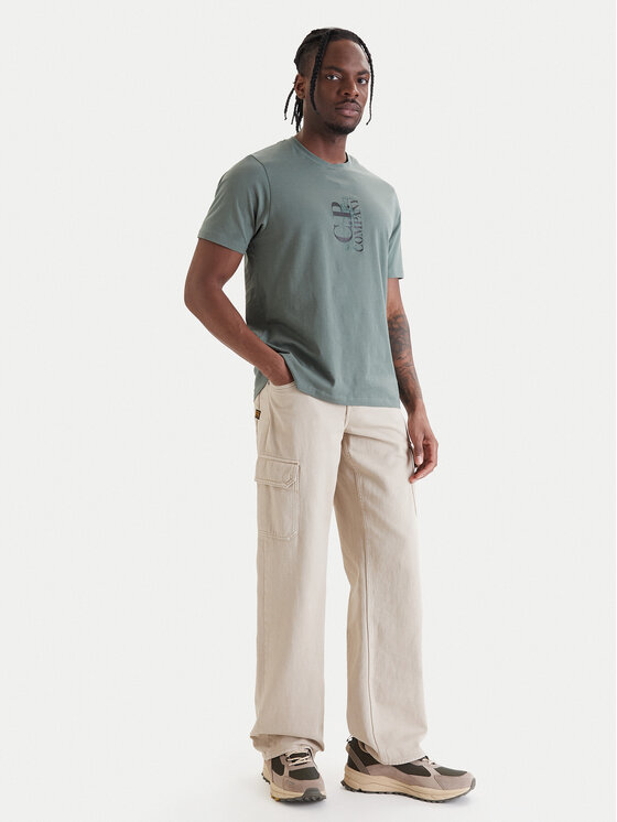 C.P. Company C.P. Company Tricou 20CMTS084A005100W Verde Regular Fit