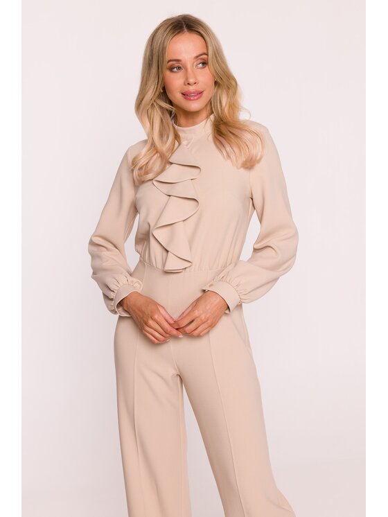 Stylove Stylove Kombinezon S420 Beżowy A-Line Fit