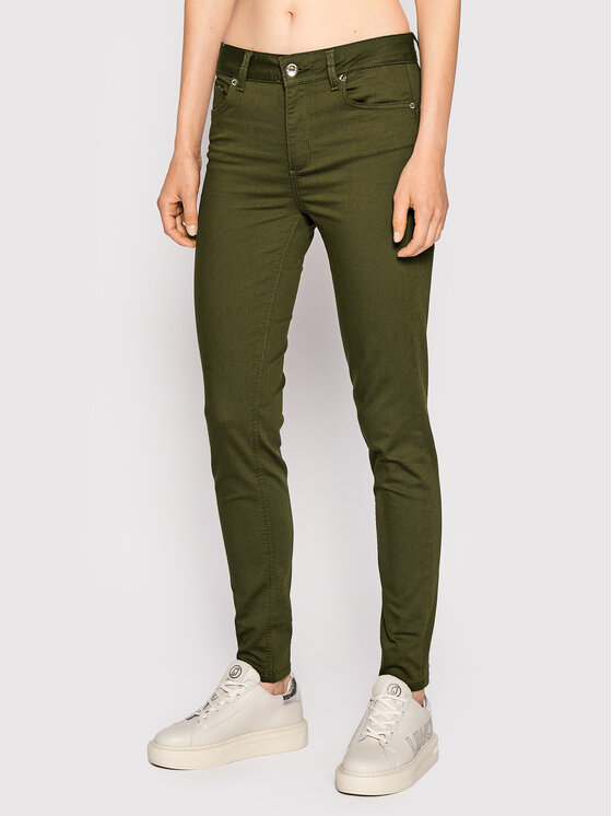 Liu Jo Liu Jo Pantaloni di tessuto WF2362 T7144 Verde Skinny Fit