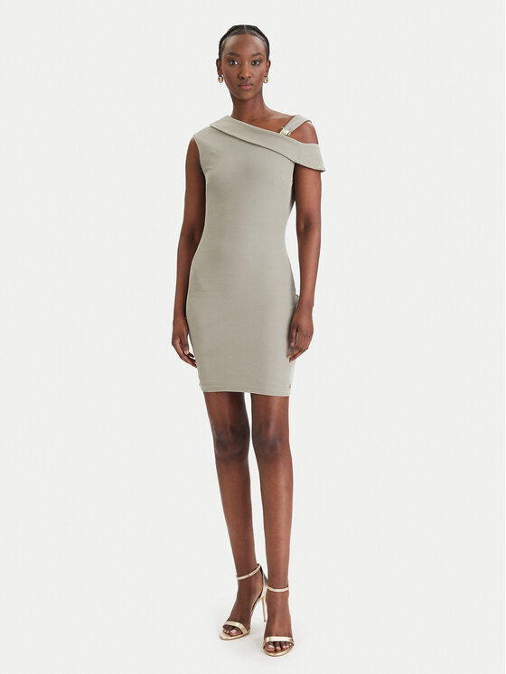 Guess Guess Každodenné šaty W6GK23 K3017 Kaki Regular Fit