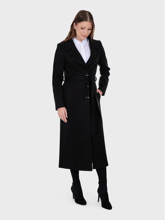 Evenemen Evenemen Płaszcz CLARA Czarny Regular Fit