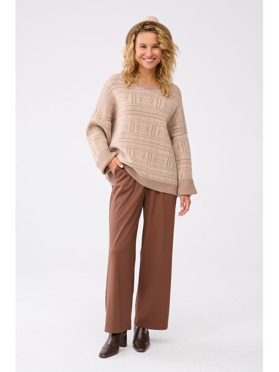 blue shadow blue shadow Sweter Sakuru BS Beżowy Standard Fit