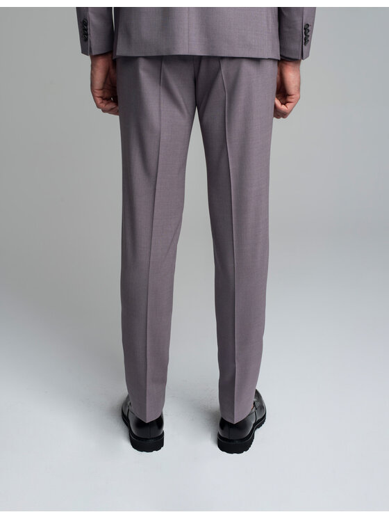 Borgio Borgio Spodnie garniturowe spodnie_maretto_f_sf Fioletowy Slim Fit