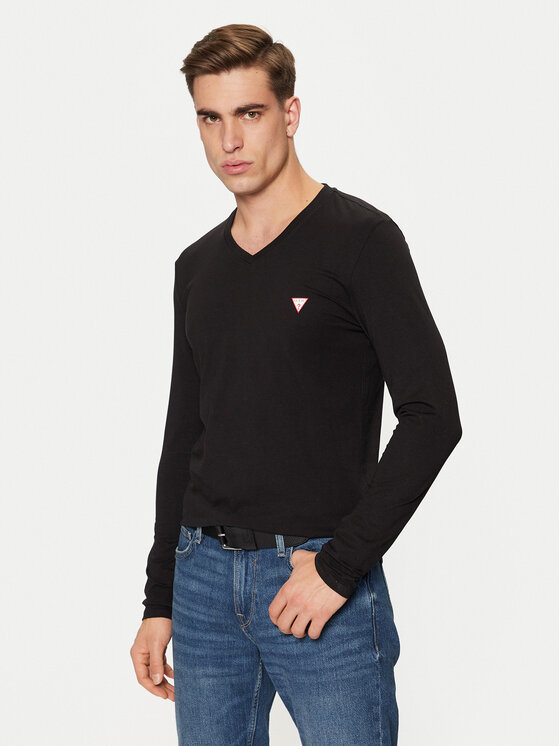 Guess Guess S dlouhým rukávem M2YI08 J1314 Černá Slim Fit