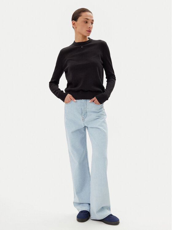 Tommy Jeans Tommy Jeans Πουλόβερ Essential DW0DW20159 Μαύρο Regular Fit