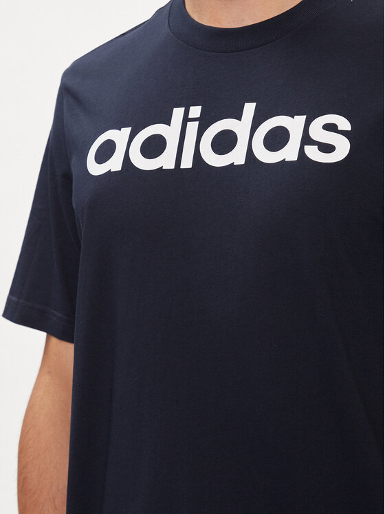 adidas adidas T-särk Essentials Single Jersey Linear Embroidered Logo T-Shirt IC9275 Sinine Regular Fit
