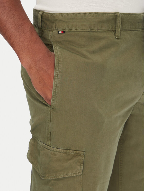Tommy Hilfiger Tommy Hilfiger Штани з тканини Denton MW0MW39695 Зелений Straight Fit