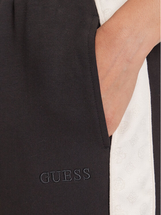 Guess Guess Teplákové kalhoty V5YB02 KB3P2 Černá Regular Fit