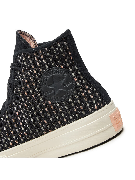 Converse Converse Tenisice Chuck Taylor All Star Lift Platform Crochet A09829C Crna