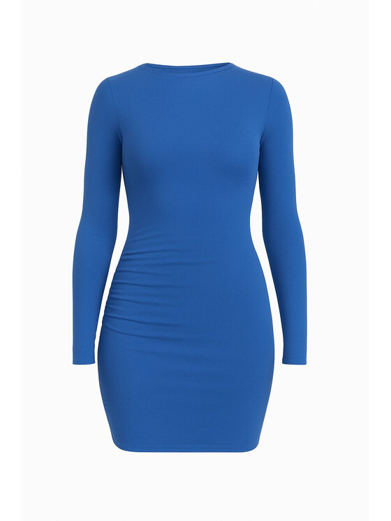 Nudyess Nudyess Úpletové šaty Sharon mini Modrá Fitted Fit