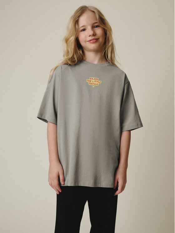 4F 4F T-Shirt MOVE OUTSIDE Beżowy Loose Fit
