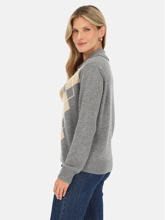 L’AF L’AF Sweter Den Szary Regular Fit