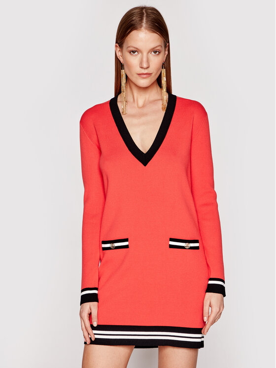 Vestito di maglia CA1055 MA03L Rosso Regular Fit