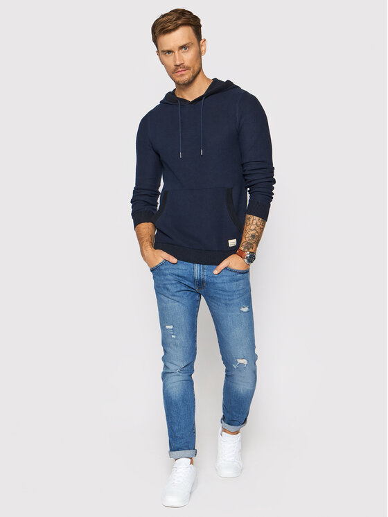 Felpa Woods 12193530 Blu scuro Regular Fit