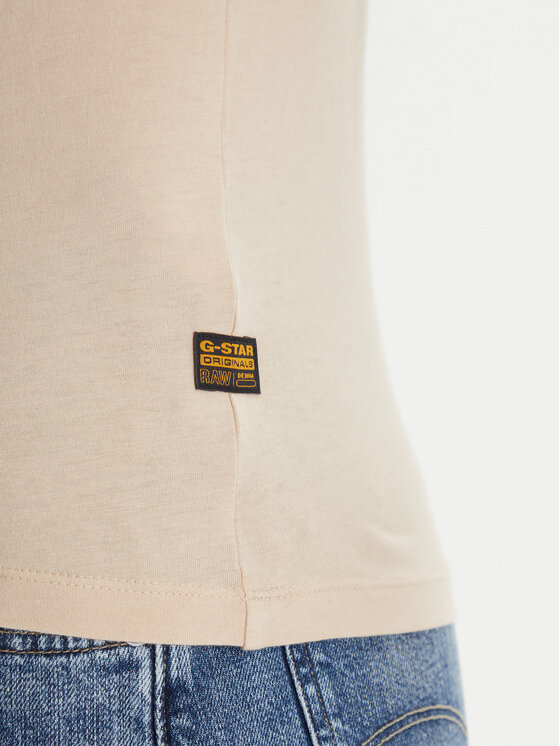 G-Star Raw G-Star Raw Тишърт Eyben D24533-4107 Екрю Slim Fit