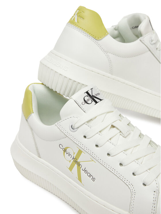 Calvin Klein Jeans Calvin Klein Jeans Sneakersy Chunky Cupsole Laceup Mon Lth YW0YW00823 Biały