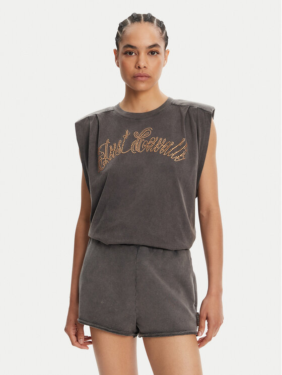 Just Cavalli Just Cavalli Tricou 78PAHE10 Gri Loose Fit