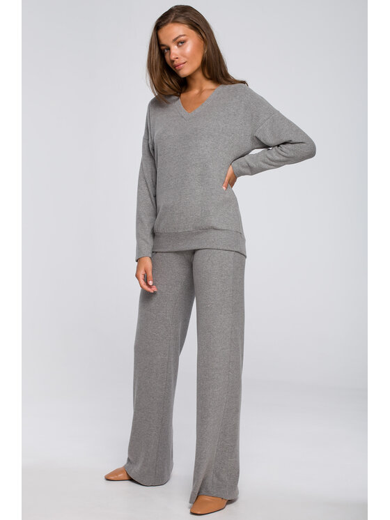Stylove Stylove Svetr S246 Šedá Regular Fit