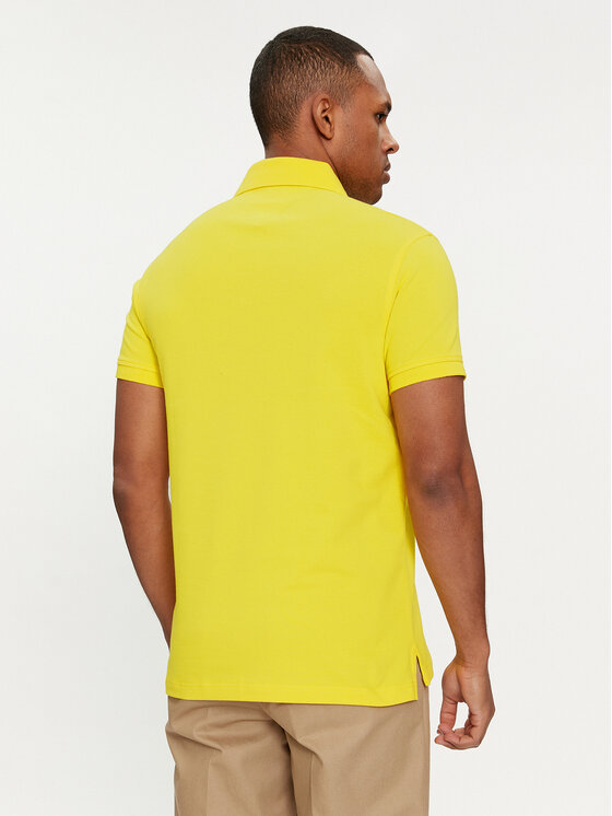 Tommy Hilfiger Tommy Hilfiger Тениска с яка и копчета 1985 MW0MW17771 Жълт Slim Fit