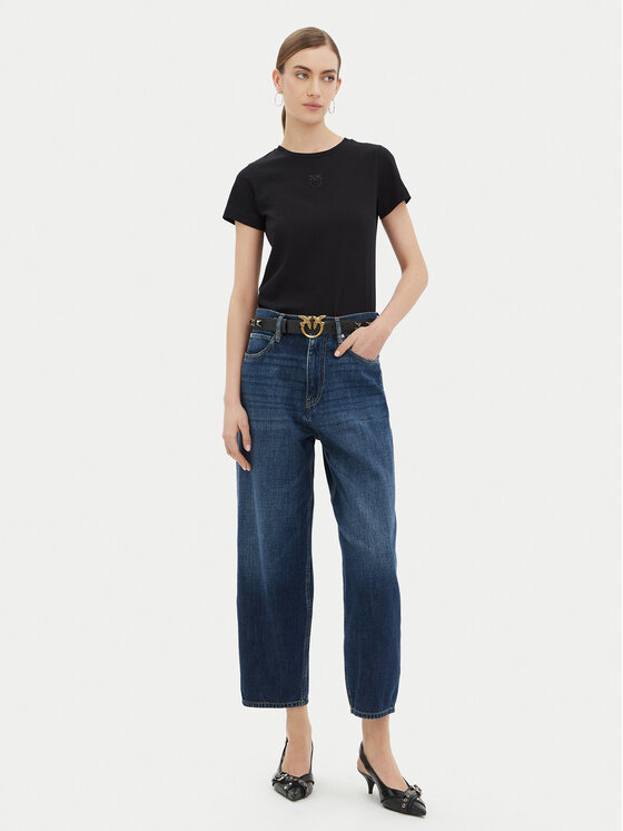 PINKO PINKO Marškinėliai Bussolotto 100355 Juoda Regular Fit