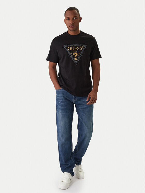 Guess Guess Tričko M6RI15 I3Z14 Čierna Regular Fit