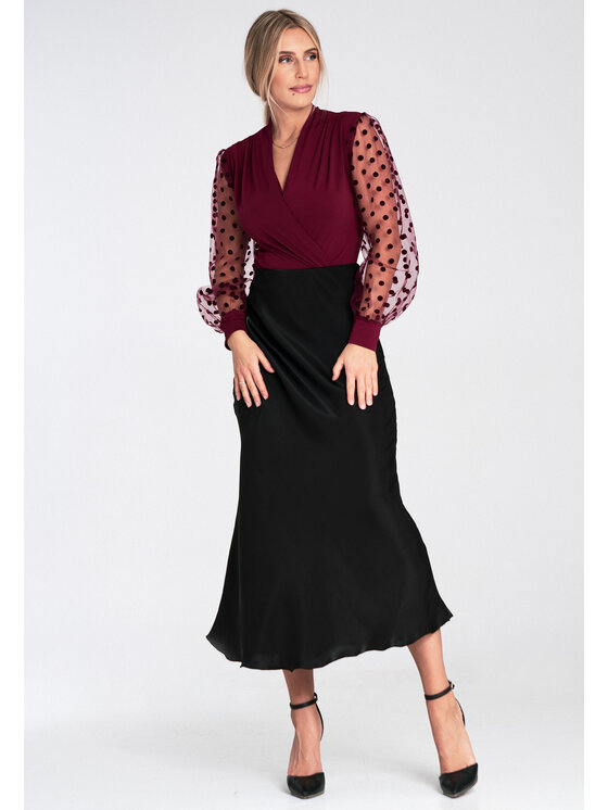 FIGL FIGL Body M1082 Bordowy Fitted Fit