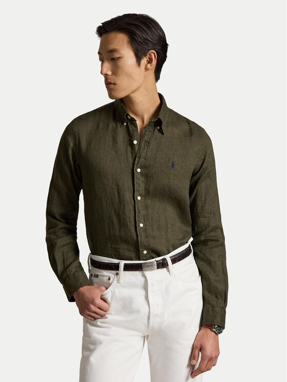 Polo Ralph Lauren Cămașă 710966294508 Verde Regular Fit