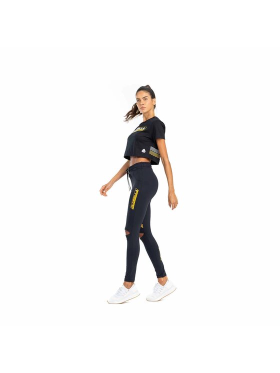 LaBellaMafia LaBellaMafia Top LABELLAMAFIA CROPPED ESSENTIALS BLACK Czarny Regular Fit