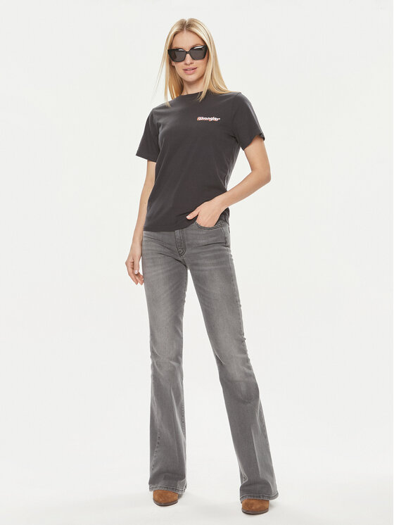 Wrangler Wrangler T-Shirt 112350315 Μαύρο Regular Fit