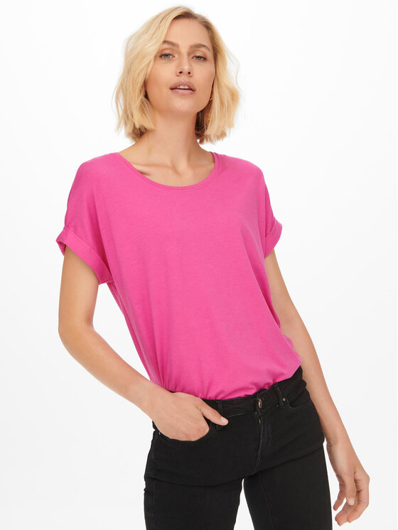ONLY ONLY Тишърт 15106662 Розов Regular Fit
