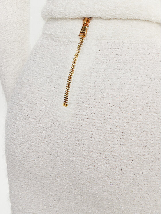 Balmain Balmain Minirock DF1LB292KH10 Weiß Slim Fit