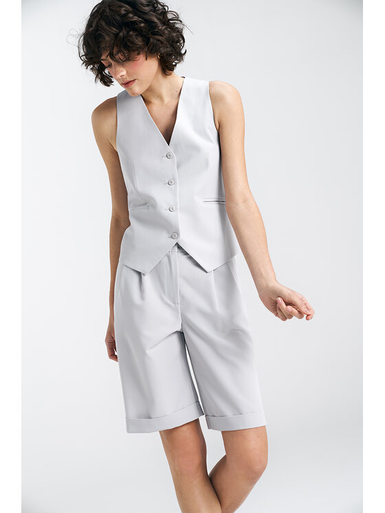 NIFE NIFE Szorty materiałowe SD88 Szary Relaxed Fit