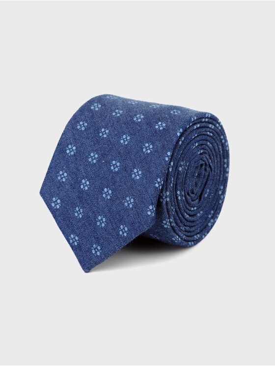 Evenemen Evenemen Krawat we wzór Granatowy