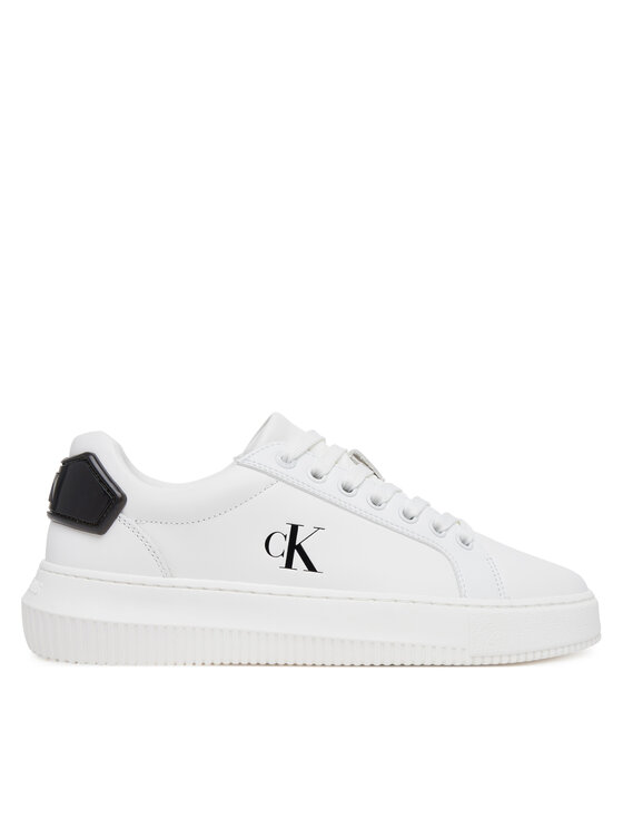 Sneakers Calvin Klein Jeans Chunky Cupsole Ru Patch Lth Wn YW0YW01846 Alb