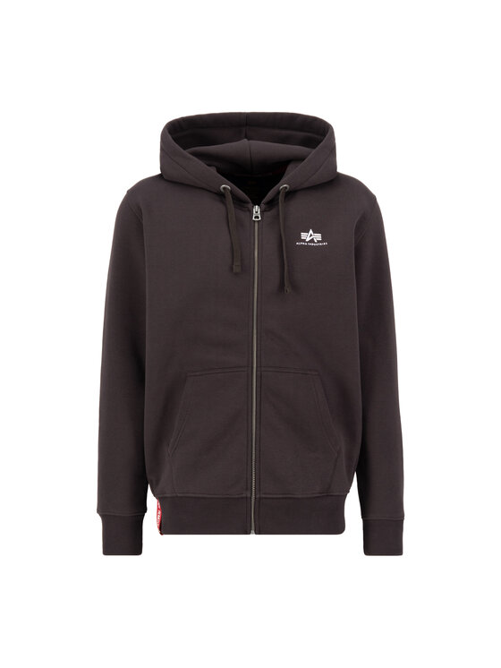 Alpha Industries Alpha Industries Bluza Basic Small Logo Zip Hoodie Brązowy Regular Fit