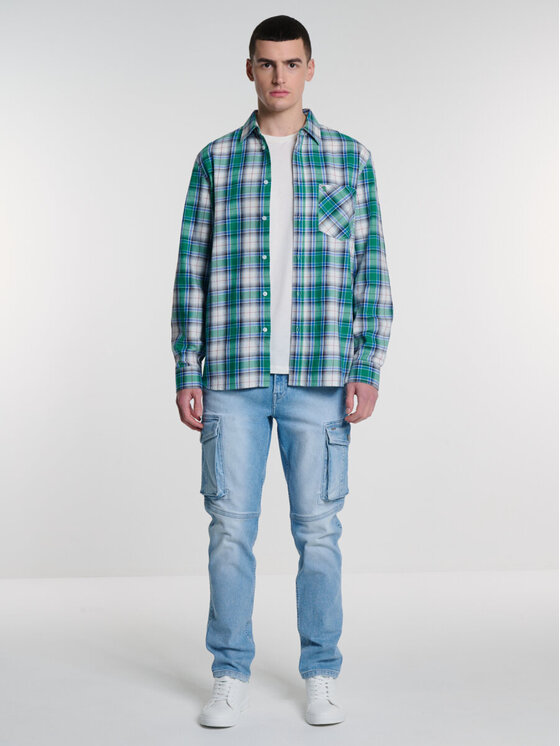 BIG STAR BIG STAR Jeansy IAN_217_190 Niebieski Cargo Fit