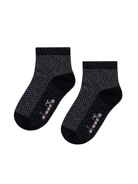 Diadora Diadora Skarpety Niskie Dziecięce DIADORA JUNIOR GIRL QUARTER SOCKS WARM COTTON WITH SHINY DESIGN Różowy