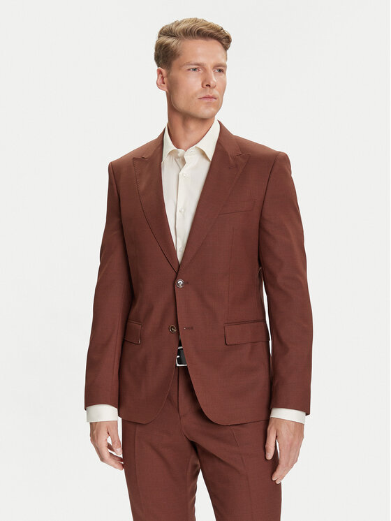 BOSS BOSS Костюм H-Huge 50546080 Кафяв Slim Fit