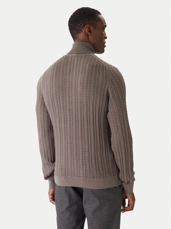 JOOP! JOOP! Bluză cu gât Danilor 30047372 Maro Modern Fit