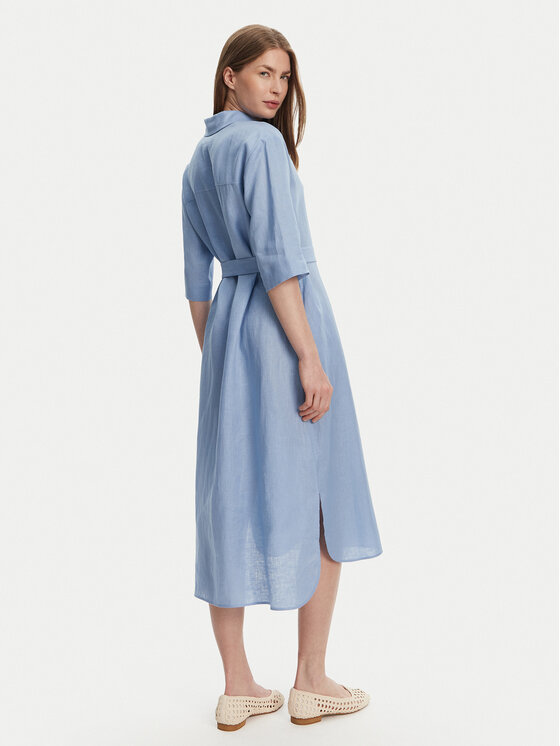 Max Mara Max Mara Sukienka koszulowa Salute 2516221028 Błękitny Regular Fit