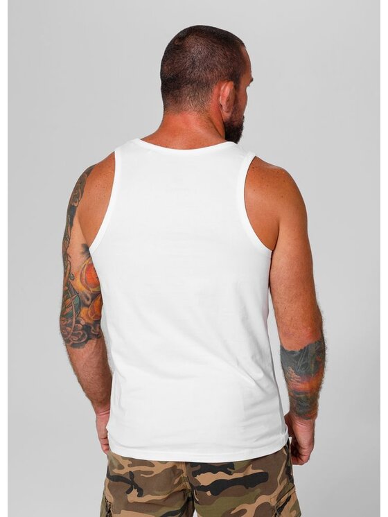 PITBULL PITBULL Tank top Tank Biały Regular Fit