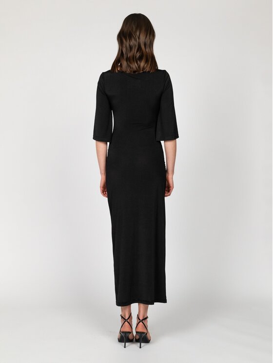 Nudyess Nudyess Sukienka codzienna Alshain Maxi Czarny Regular Fit