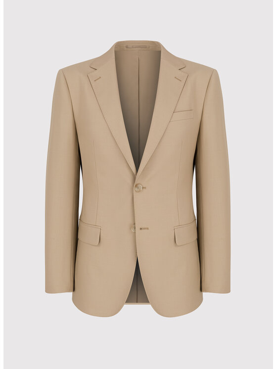 Pako Lorente Pako Lorente Marynarka P24SP-3G-003 Beżowy Super Slim Fit
