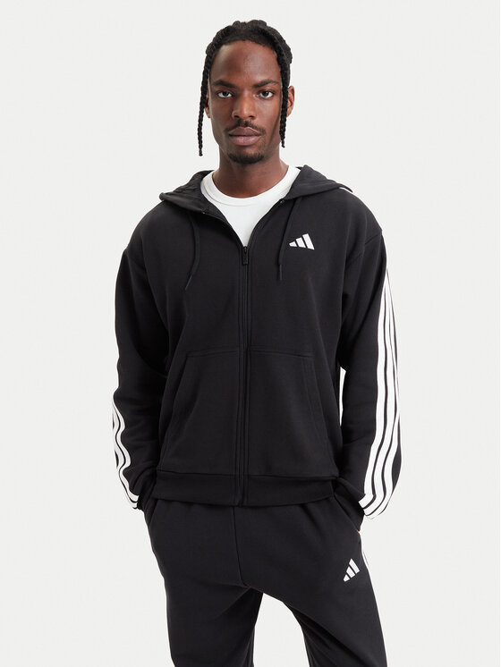 adidas Суитшърт Essentials 3-Stripes French Terry KY6568 Черен Regular Fit