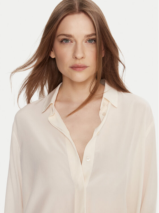 Marella Marella Риза Rocker 2523116032 Екрю Regular Fit