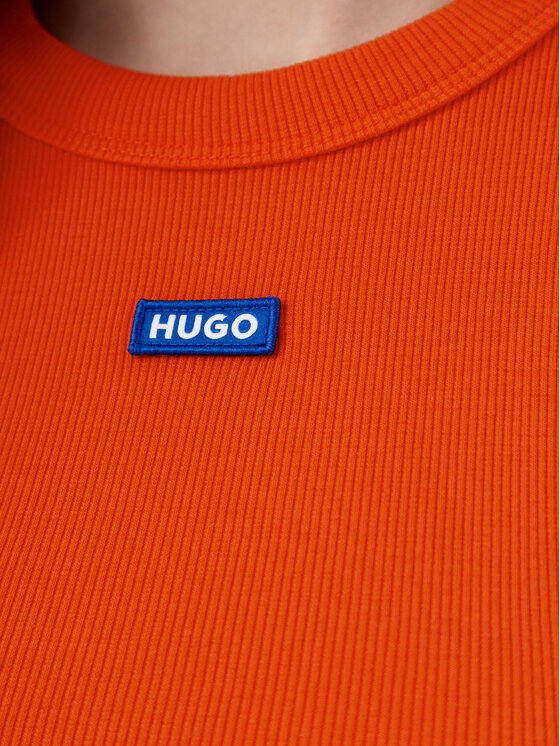 HUGO HUGO T-shirt Baby 50510749 Narančasta Slim Fit