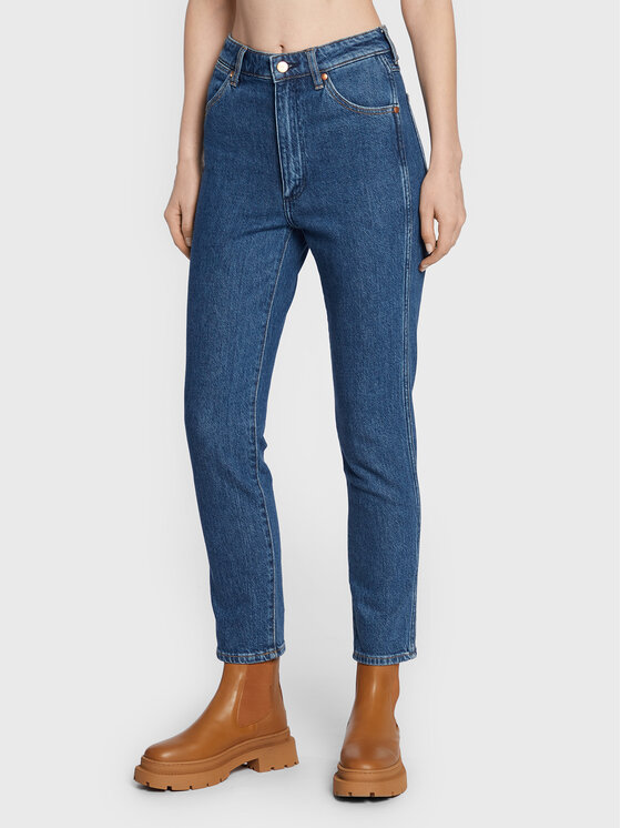 Wrangler Jeans hlače Walker 677 W2HC38X26 Modra Slim Fit