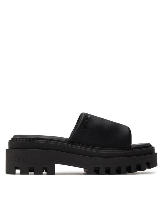 Calvin Klein Jeans Natikače Toothy Combat Sandal In Dc YW0YW01339 Crna