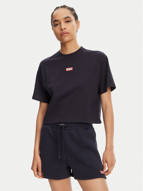 Hunter T-Shirt Leona HARW0070251 Granatowy Regular Fit